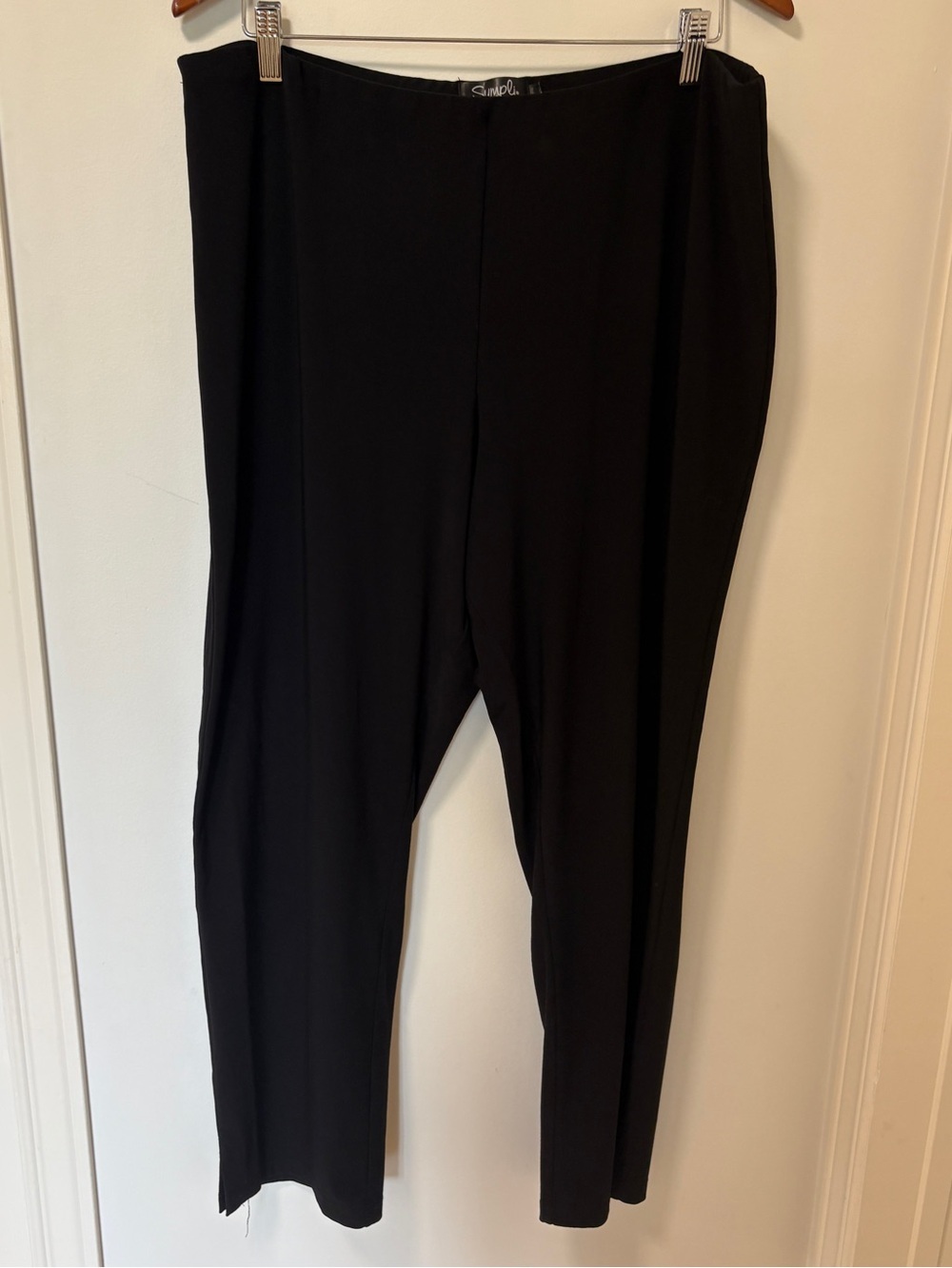 Sympli Black Stretch Pull-On Pants Plus Size See Measurements